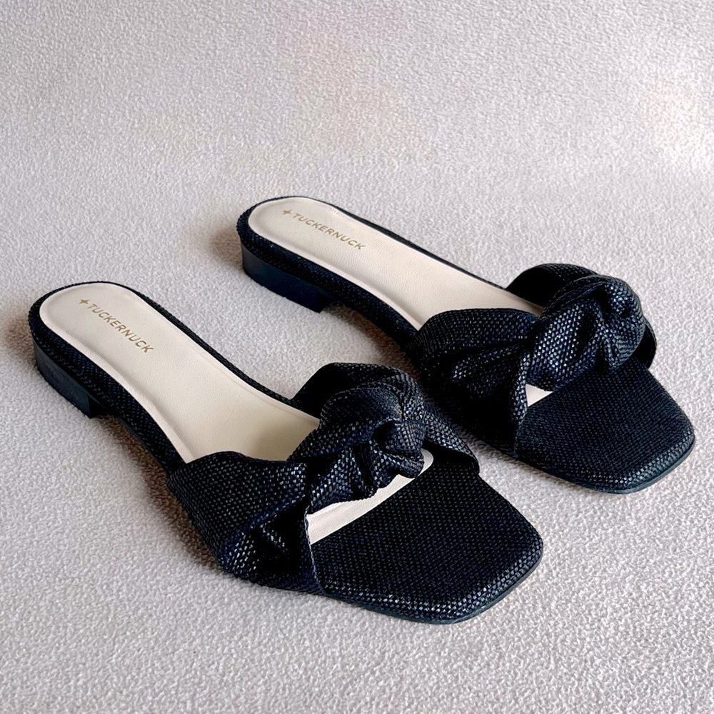 Like new in box! Tuckernuck Raffia Brit Sandals - Picture 3 of 10